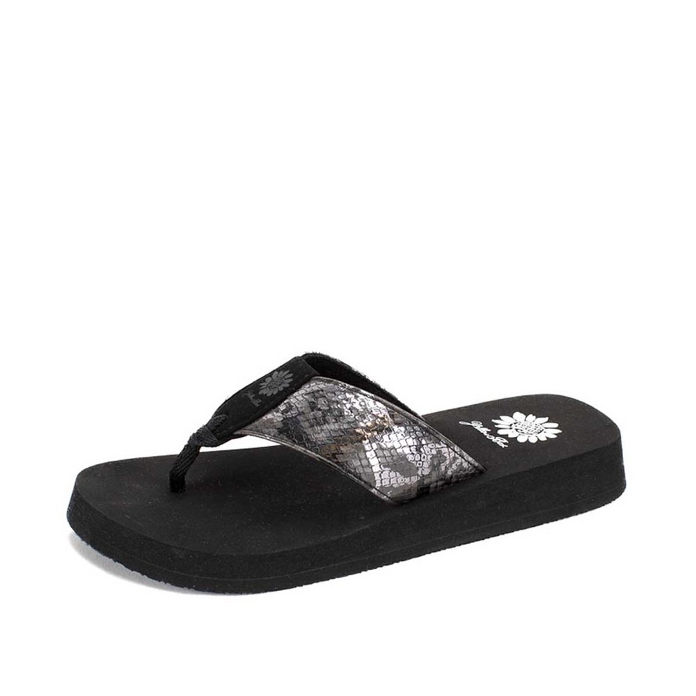 YELLOW BOX FREJA CHARCOAL  FLIP FLOP MEDIUM WIDTH NEW IN BOX. FIRM PRICE